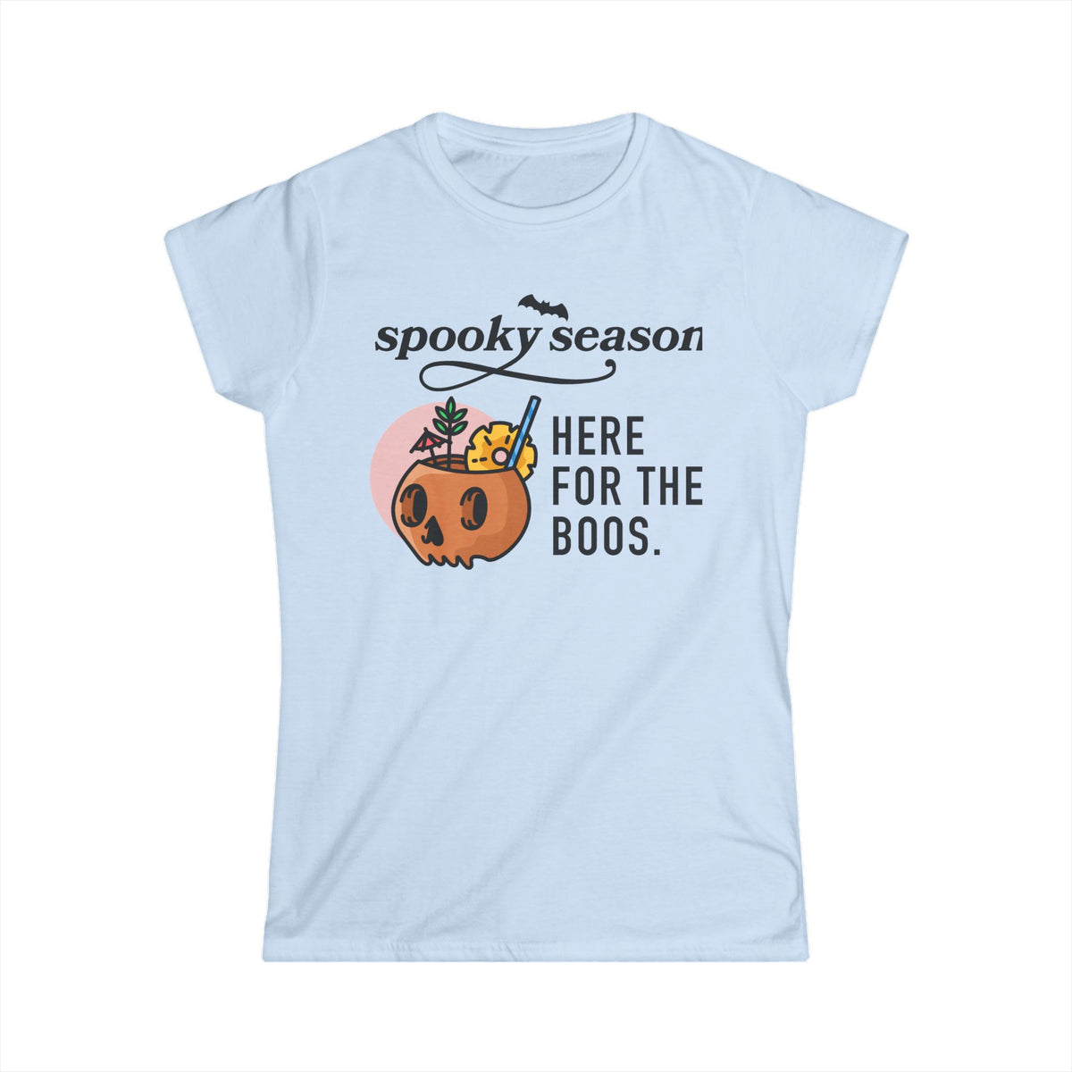 Halloween Spooky Season Women's White Tee — Classic Softstyle Short Sleeve T-Shirt