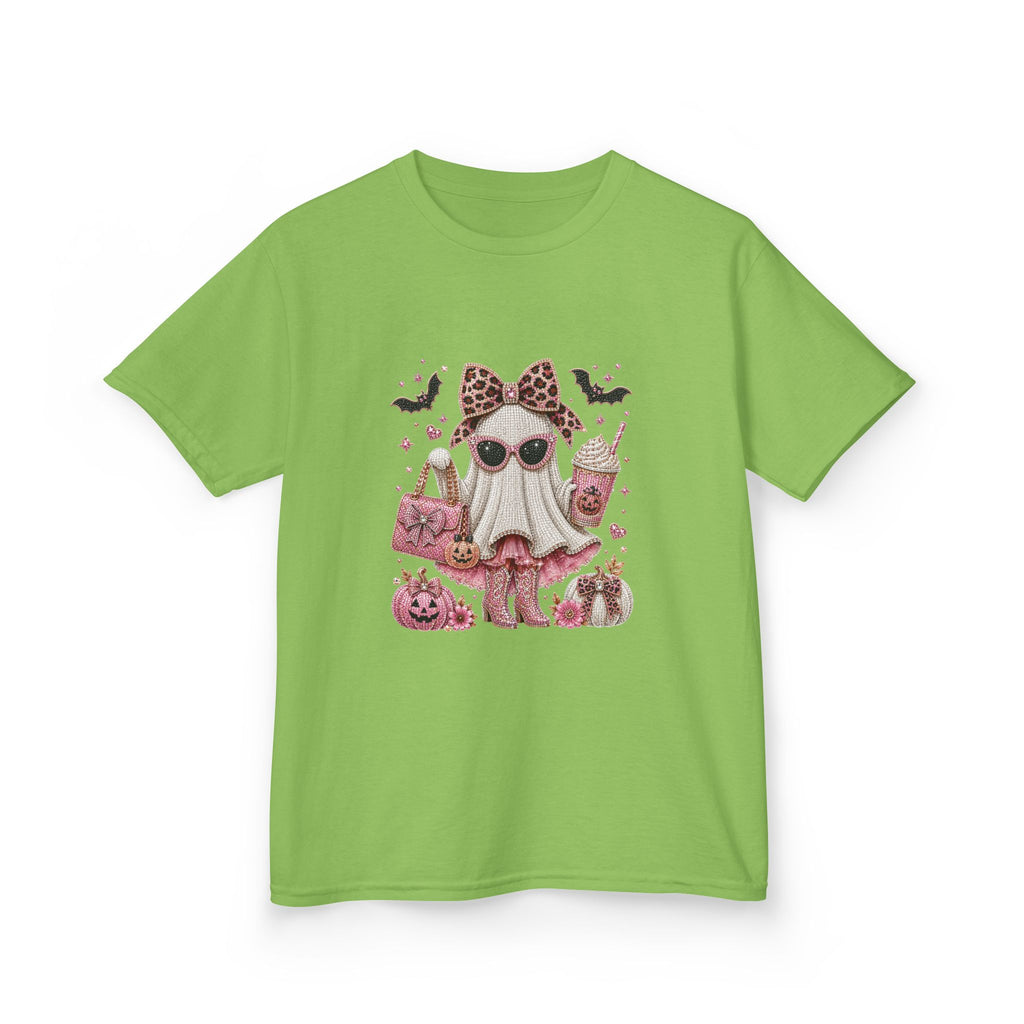 Kids Boujee Sparkle Boo Ghost Girly Girl T-shirt Tee