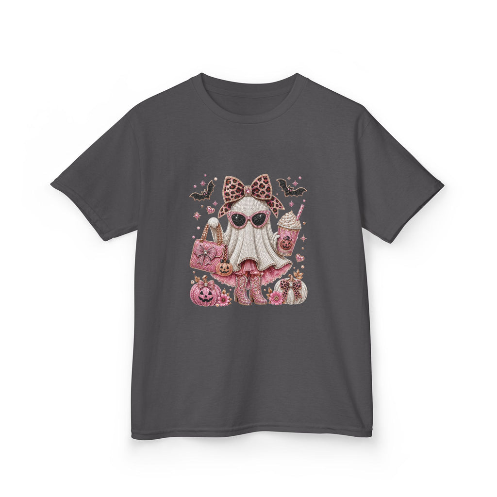 Kids Boujee Sparkle Boo Ghost Girly Girl T-shirt Tee