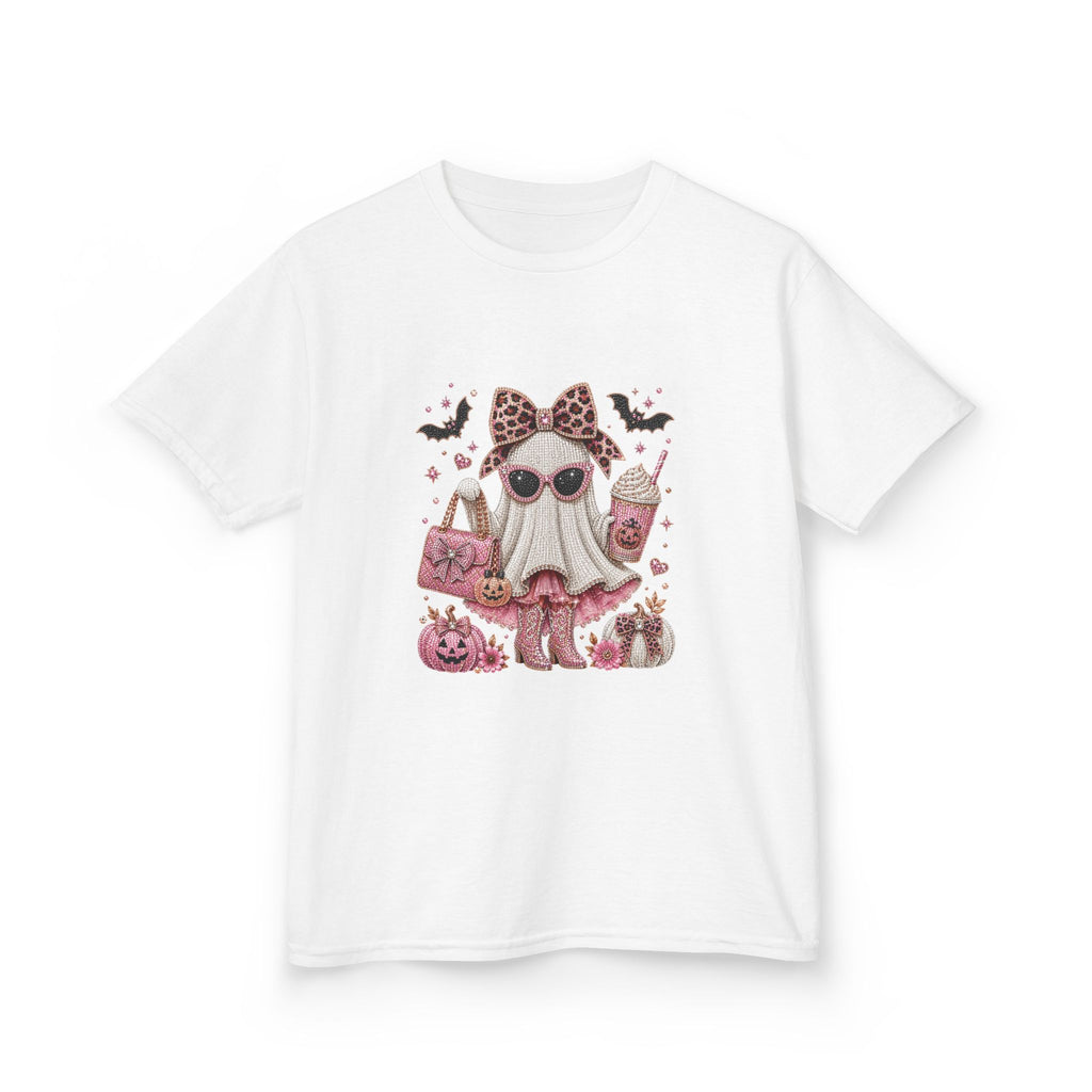 Kids Boujee Sparkle Boo Ghost Girly Girl T-shirt Tee