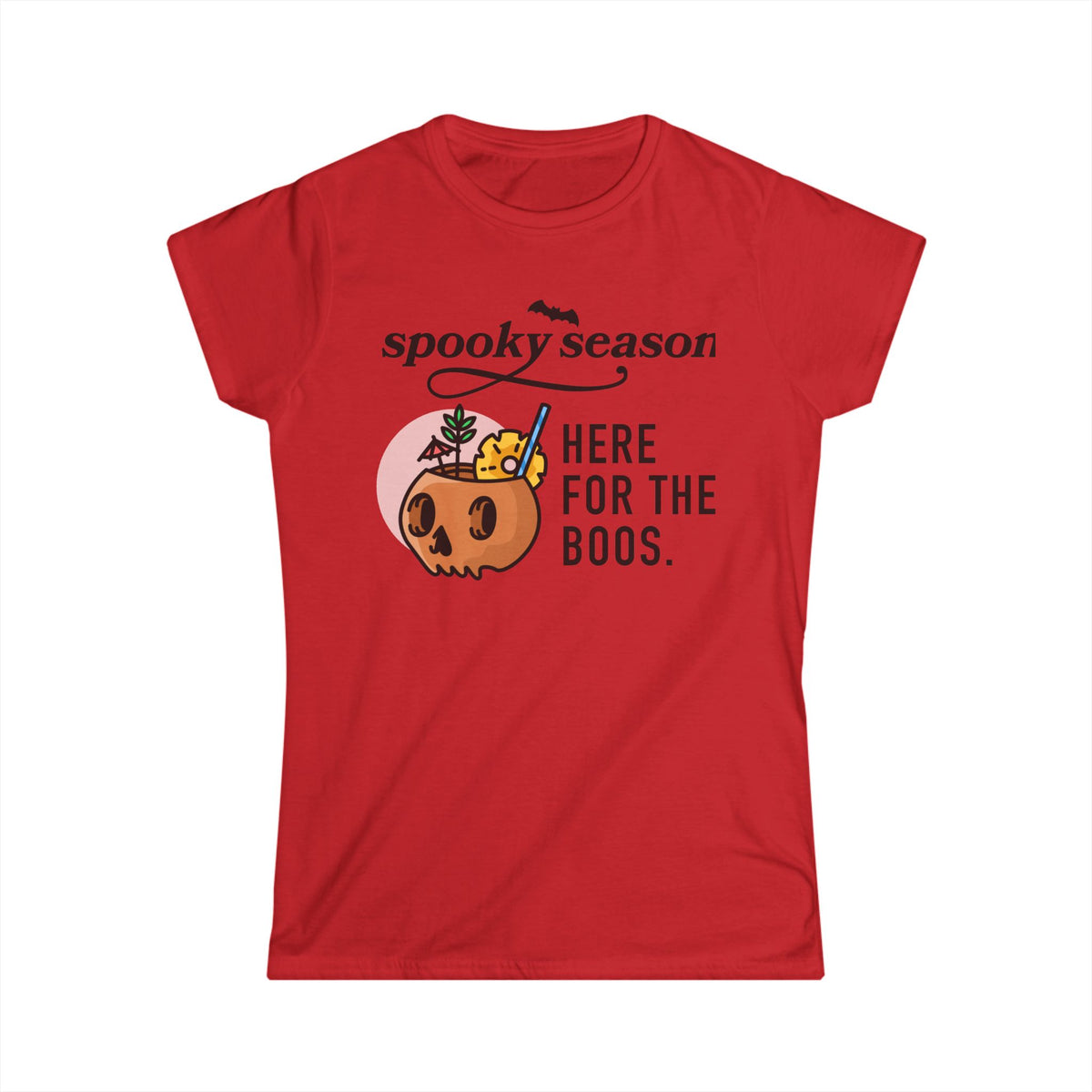 Halloween Spooky Season Women's White Tee — Classic Softstyle Short Sleeve T-Shirt
