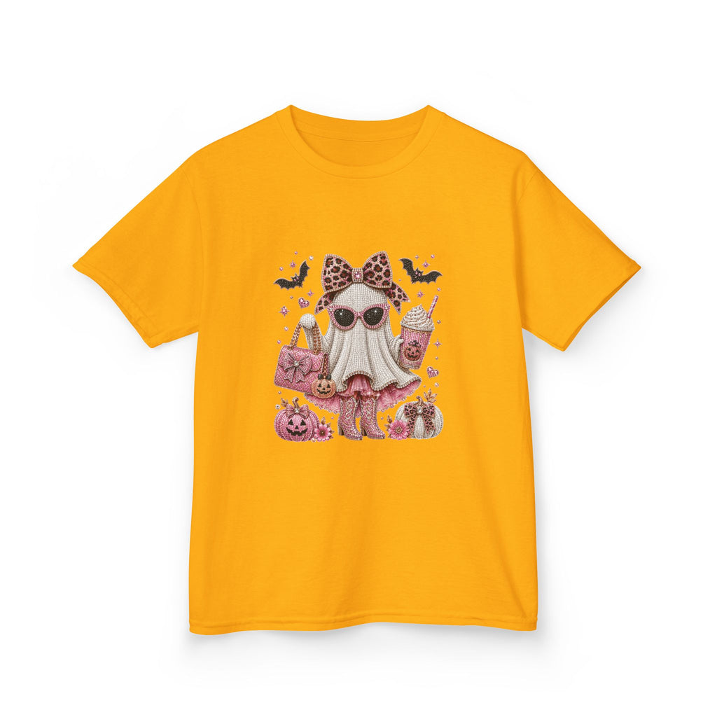 Kids Boujee Sparkle Boo Ghost Girly Girl T-shirt Tee