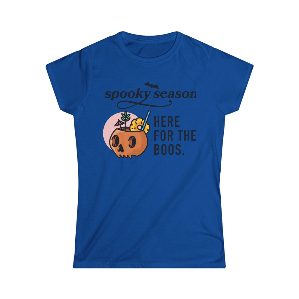 Halloween Spooky Season Women's White Tee — Classic Softstyle Short Sleeve T-Shirt