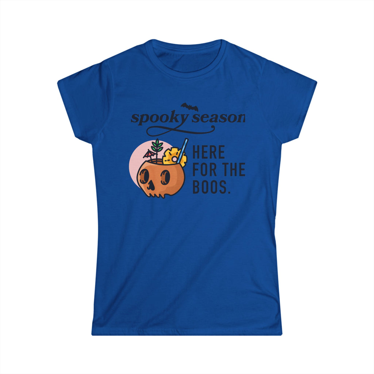 Halloween Spooky Season Women's White Tee — Classic Softstyle Short Sleeve T-Shirt