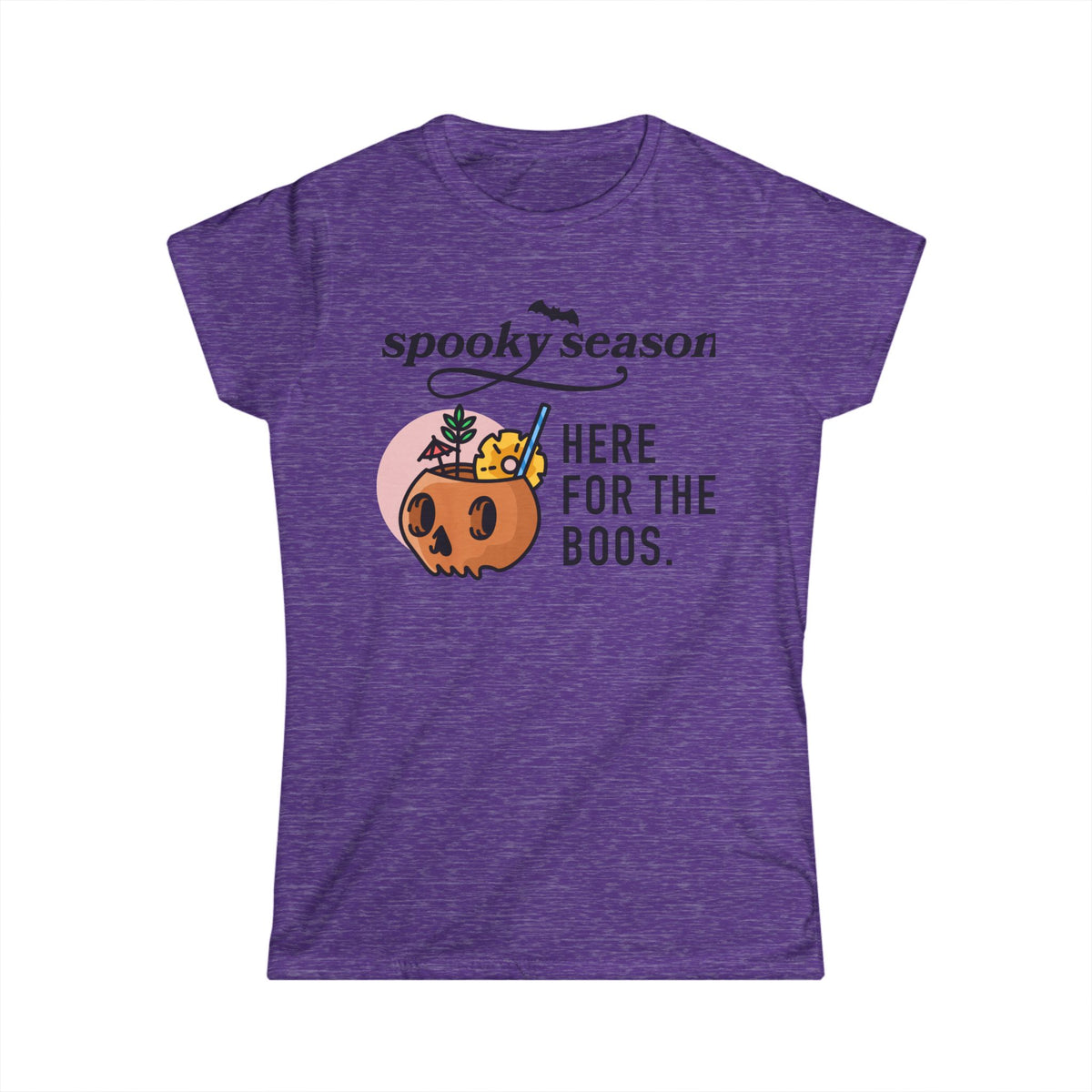 Halloween Spooky Season Women's White Tee — Classic Softstyle Short Sleeve T-Shirt