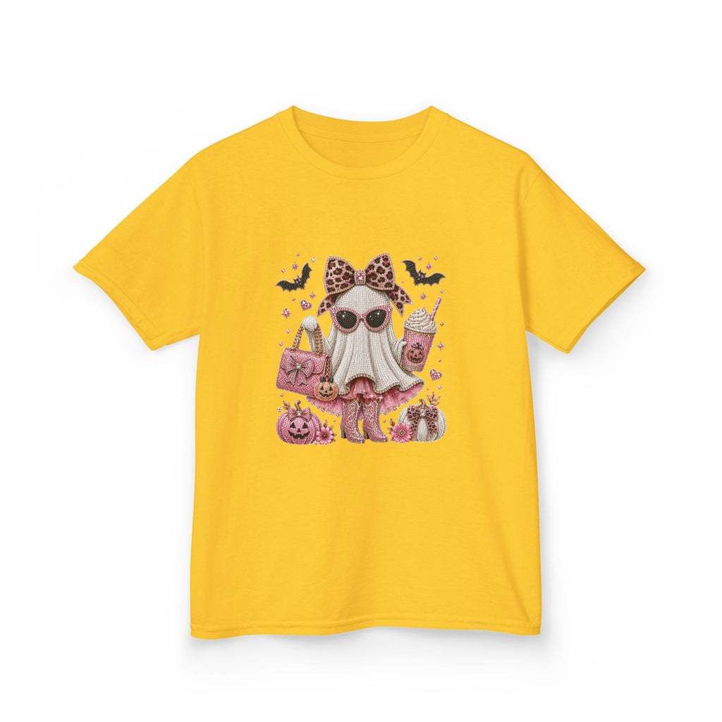 Kids Boujee Sparkle Boo Ghost Girly Girl T-shirt Tee
