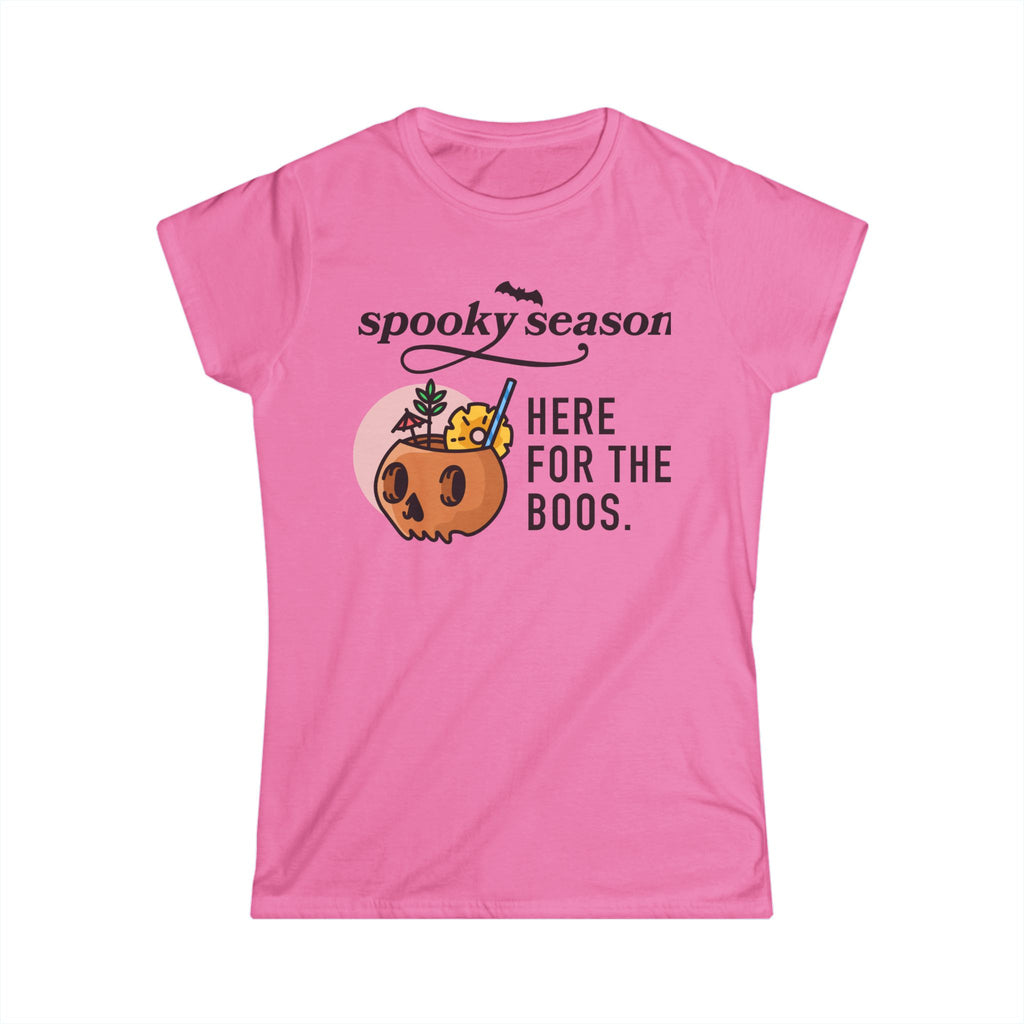 Halloween Spooky Season Women's White Tee — Classic Softstyle Short Sleeve T-Shirt
