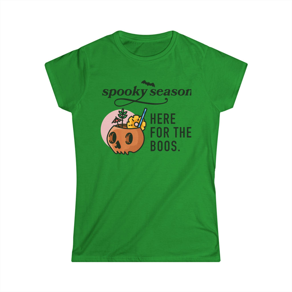 Halloween Spooky Season Women's White Tee — Classic Softstyle Short Sleeve T-Shirt