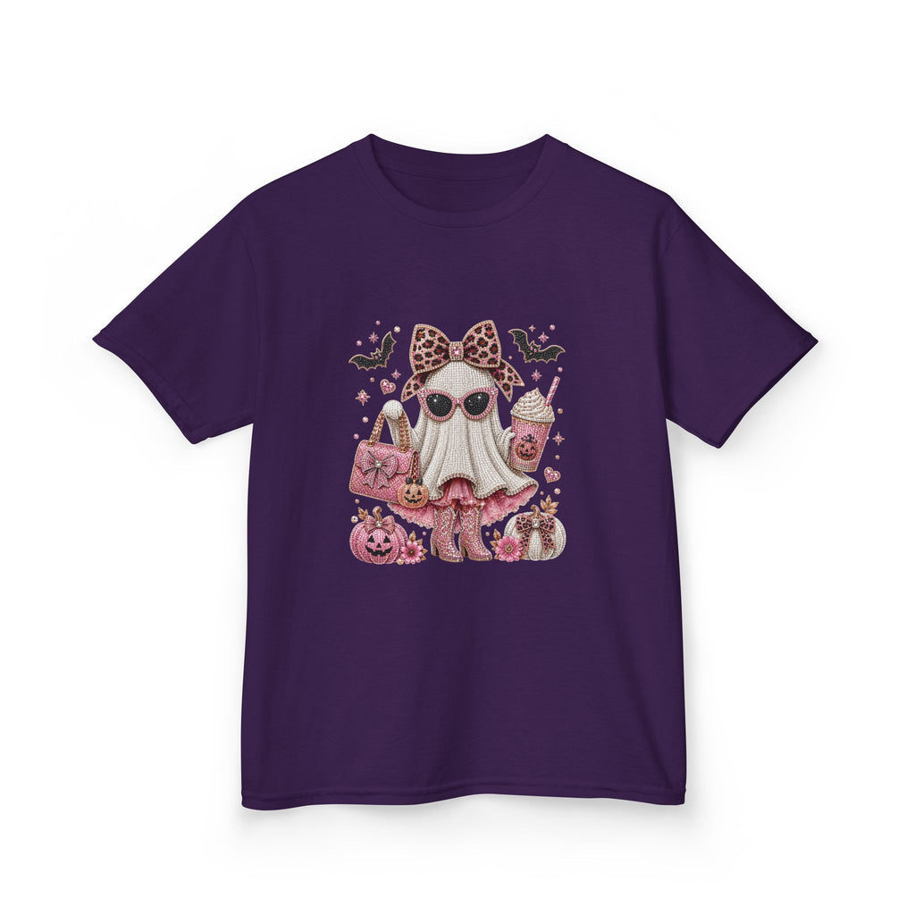 Kids Boujee Sparkle Boo Ghost Girly Girl T-shirt Tee