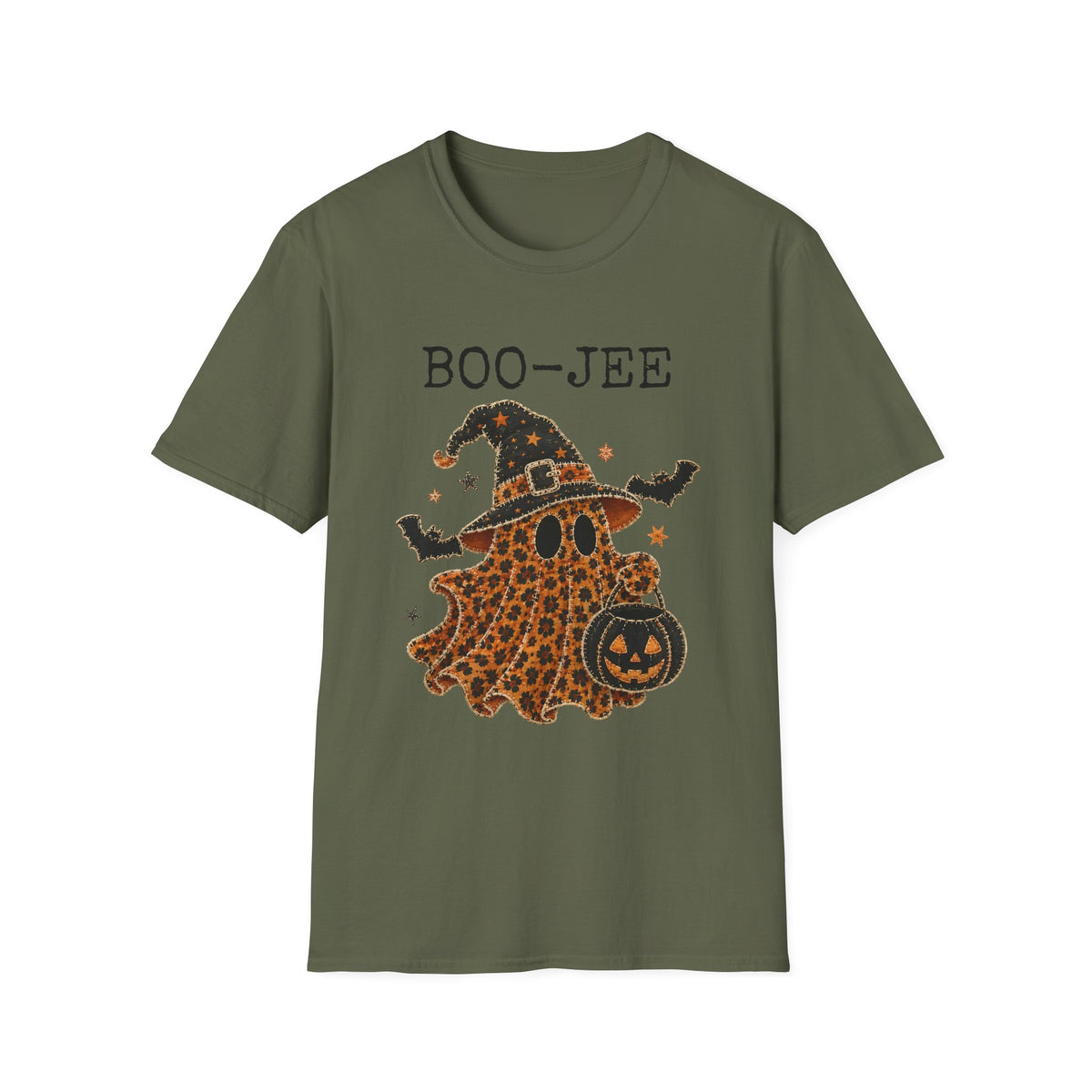 Boo-Jee Halloween T-Shirt — Leopard Witch Ghost Graphic Tee