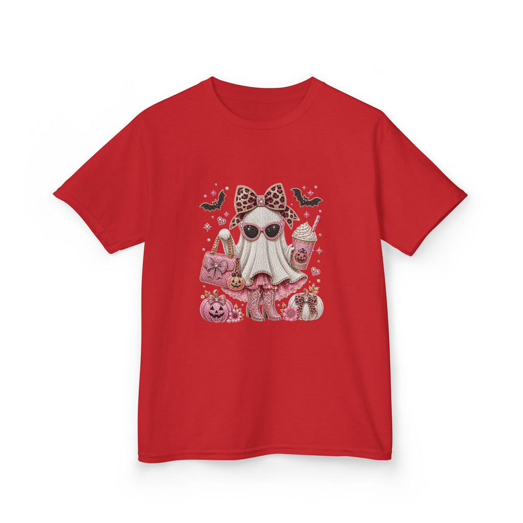 Kids Boujee Sparkle Boo Ghost Girly Girl T-shirt Tee