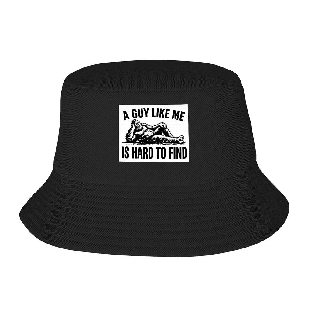 Bigfoot "A Guy Like Me Id Hard To Find" Funny Adult Double Layer Bucket Hat (Made in USA)