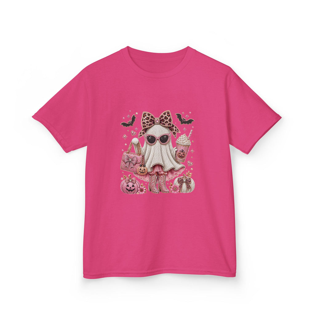 Kids Boujee Sparkle Boo Ghost Girly Girl T-shirt Tee