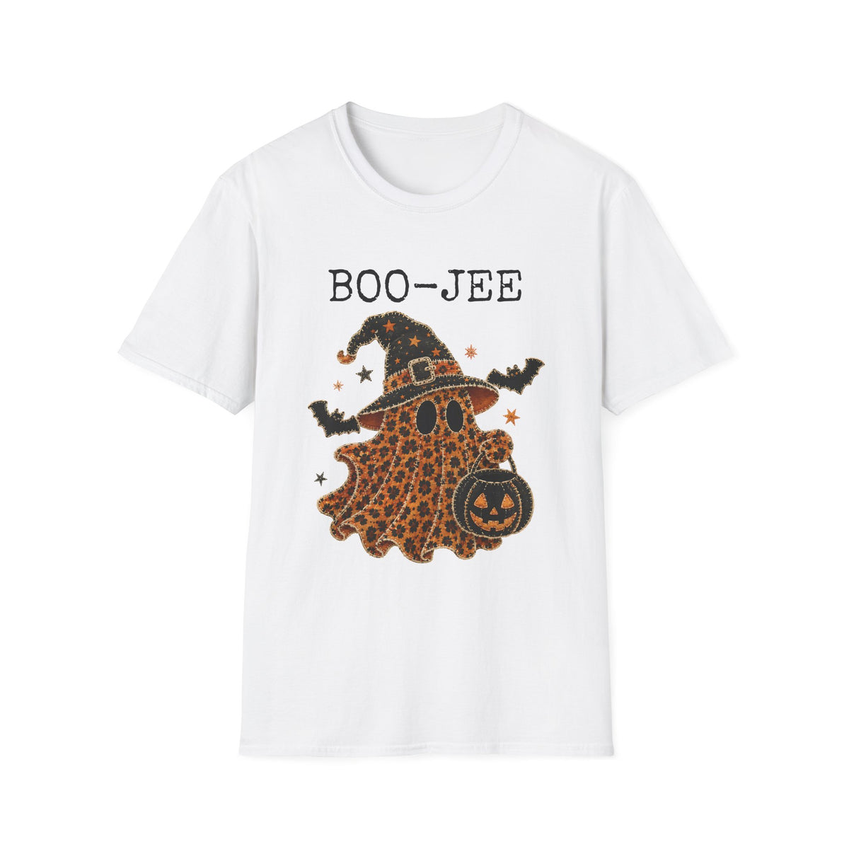 Boo-Jee Halloween T-Shirt — Leopard Witch Ghost Graphic Tee