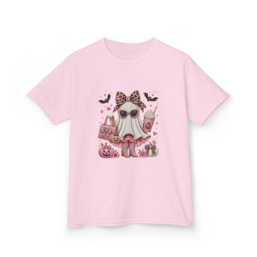 Kids Boujee Sparkle Boo Ghost Girly Girl T-shirt Tee